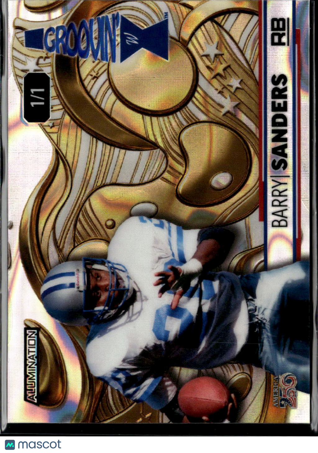Barry Sanders 2026 Wild Card Alumination Groovin' GOLD Detroit Lions 1/1