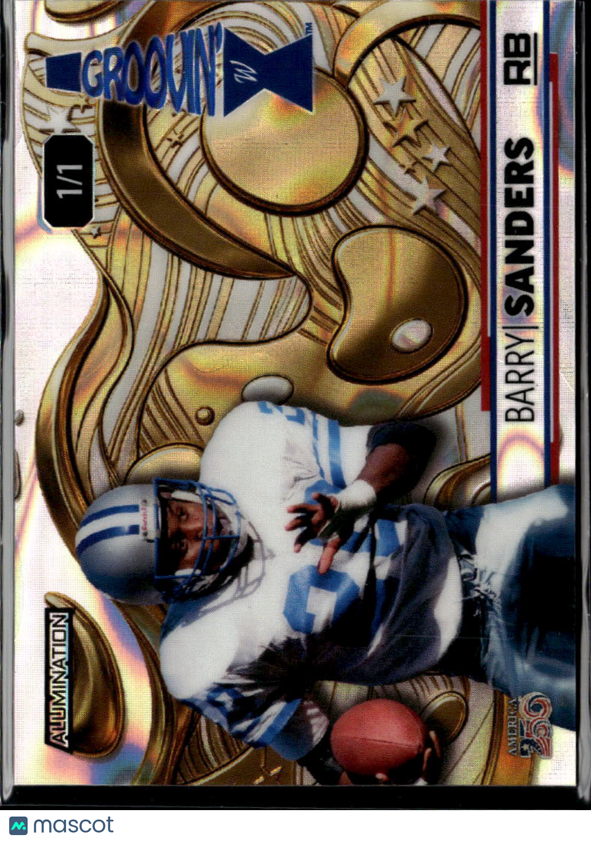 Barry Sanders 2026 Wild Card Alumination Groovin' GOLD Detroit Lions 1/1