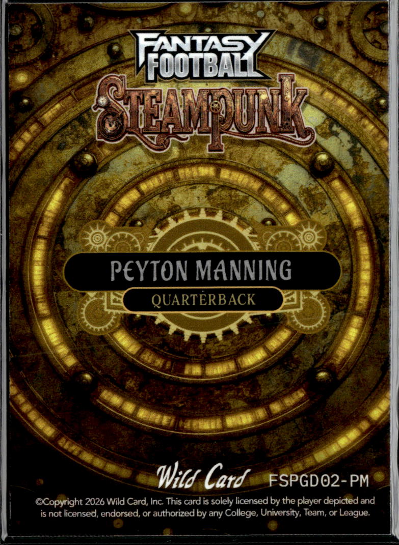Peyton Manning 2026 Wild Card Steampunk 1/1 Indianapolis Colts