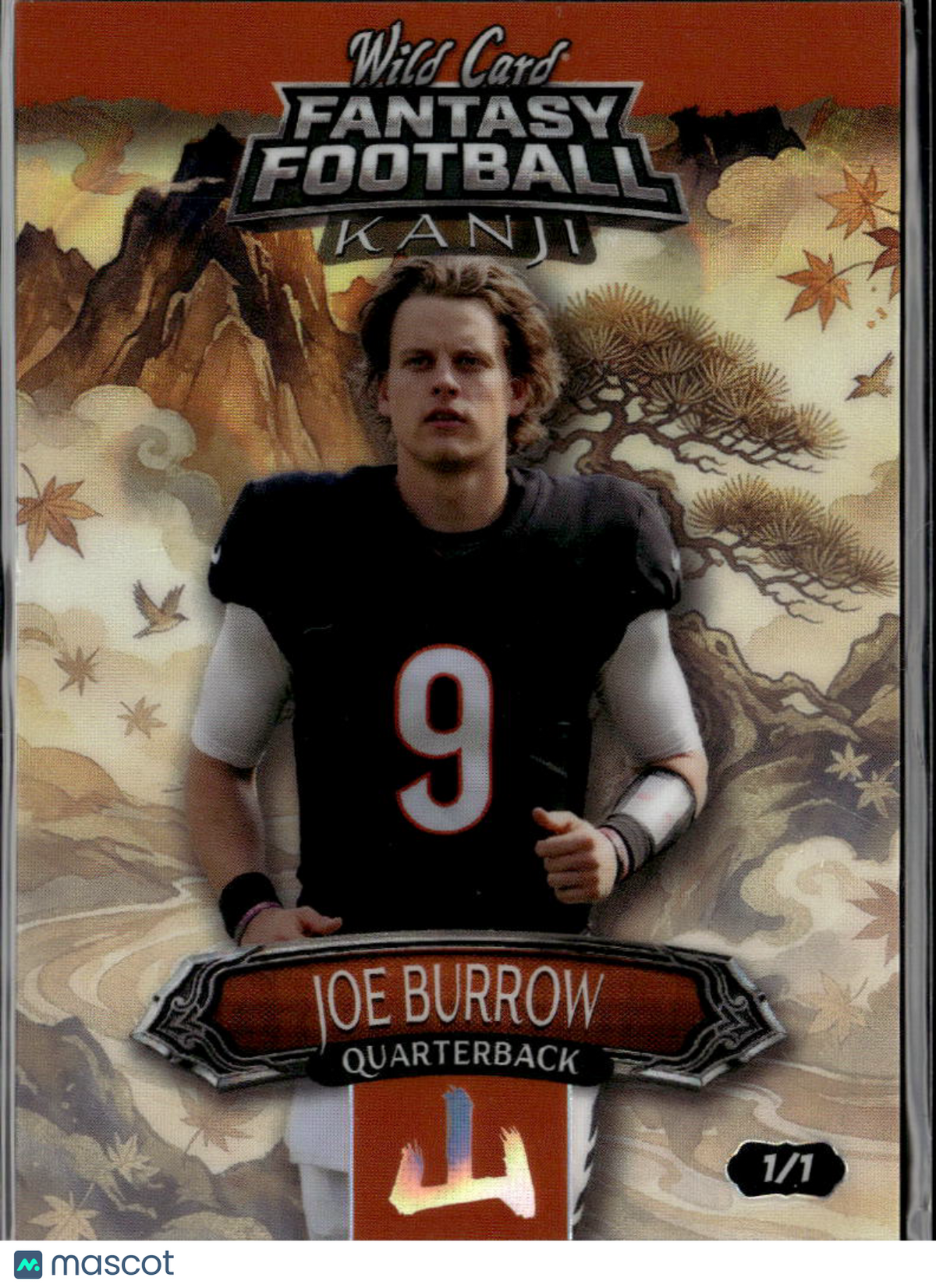 Joe Burrow 2026 Wild Card Fantasy Football Kanji 1/1 Cincinnati Bengals
