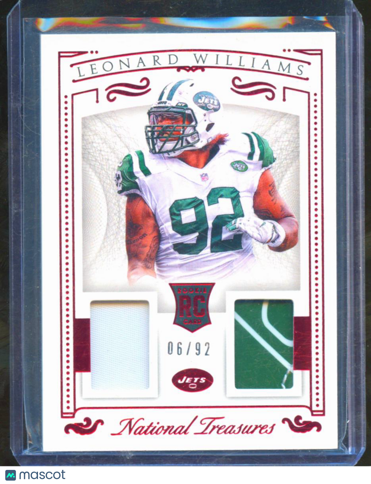 Leonard Williams 2015 National Treasures Glove Patch RC 6/92 New York Jets