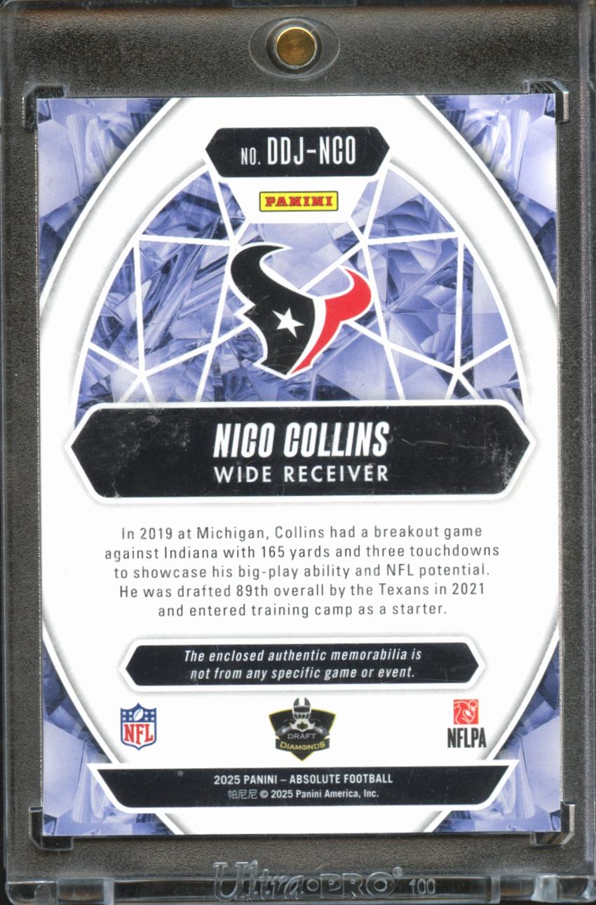 Nico Collins 2025 Absolute LOGO Patch 32/49 Houston Texans