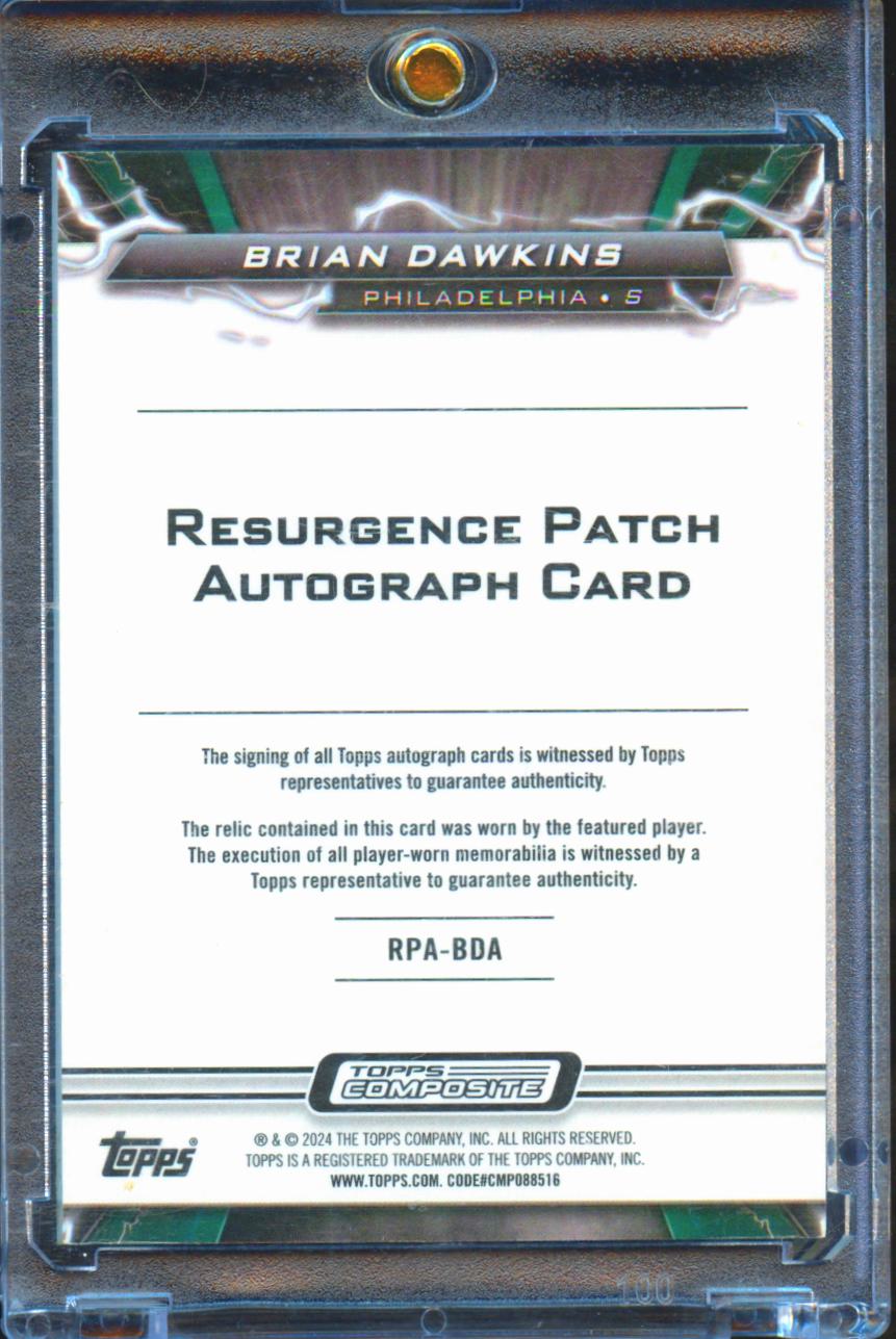 Brian Dawkins 2024 Topps Resurgence Auto Autograph 45/50 Philadelphia Eagles