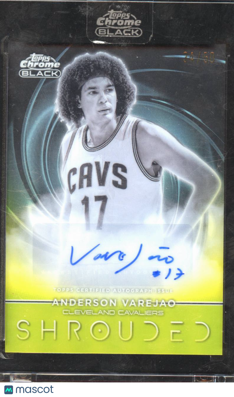 Anderson Varejao 2026 Topps Chrome Black Auto Autograph 34/50 Cavaliers