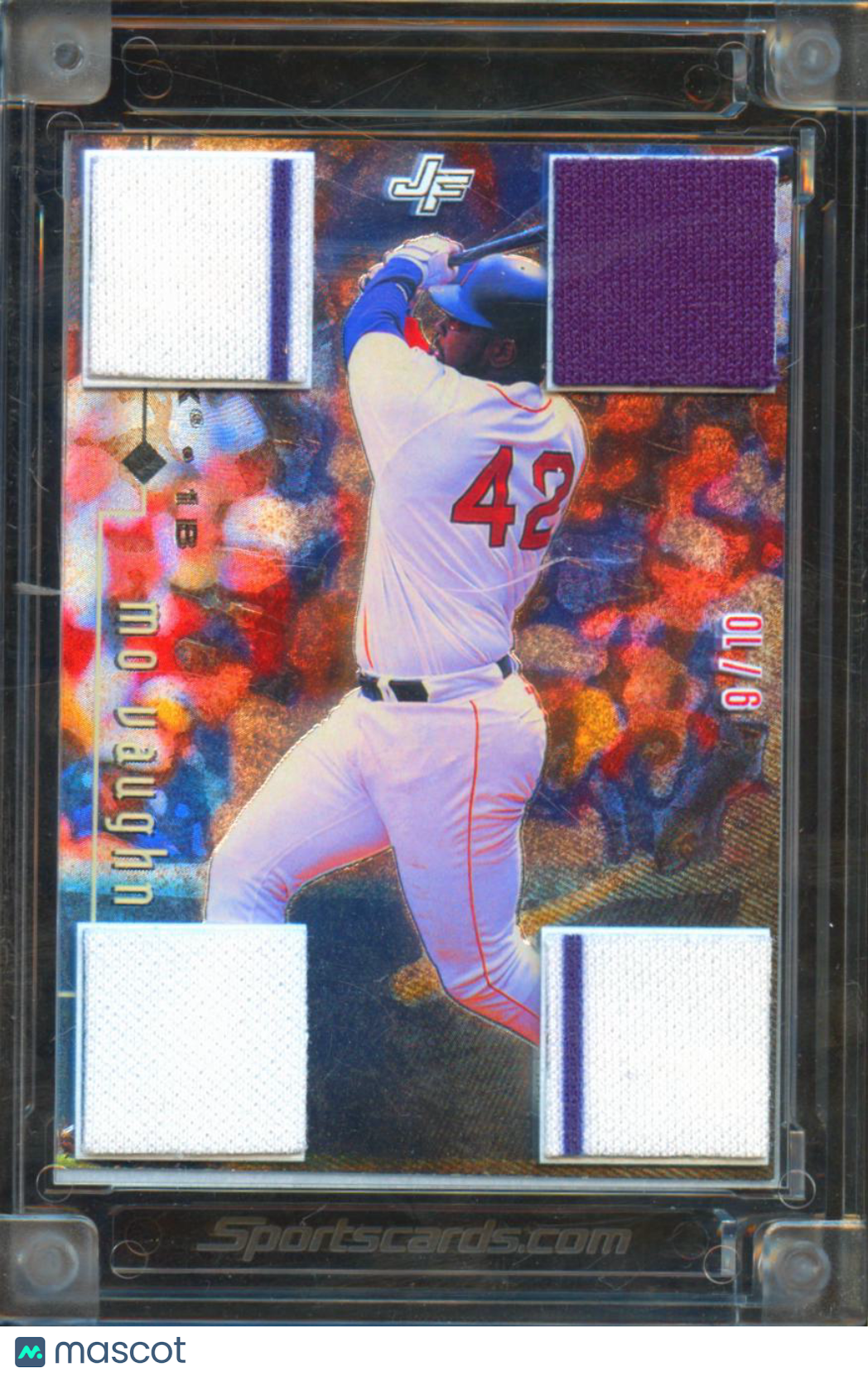 Mo Vaughn 2022 Jersey Fusion Game Worn Patch 9/10 Boston Red Sox