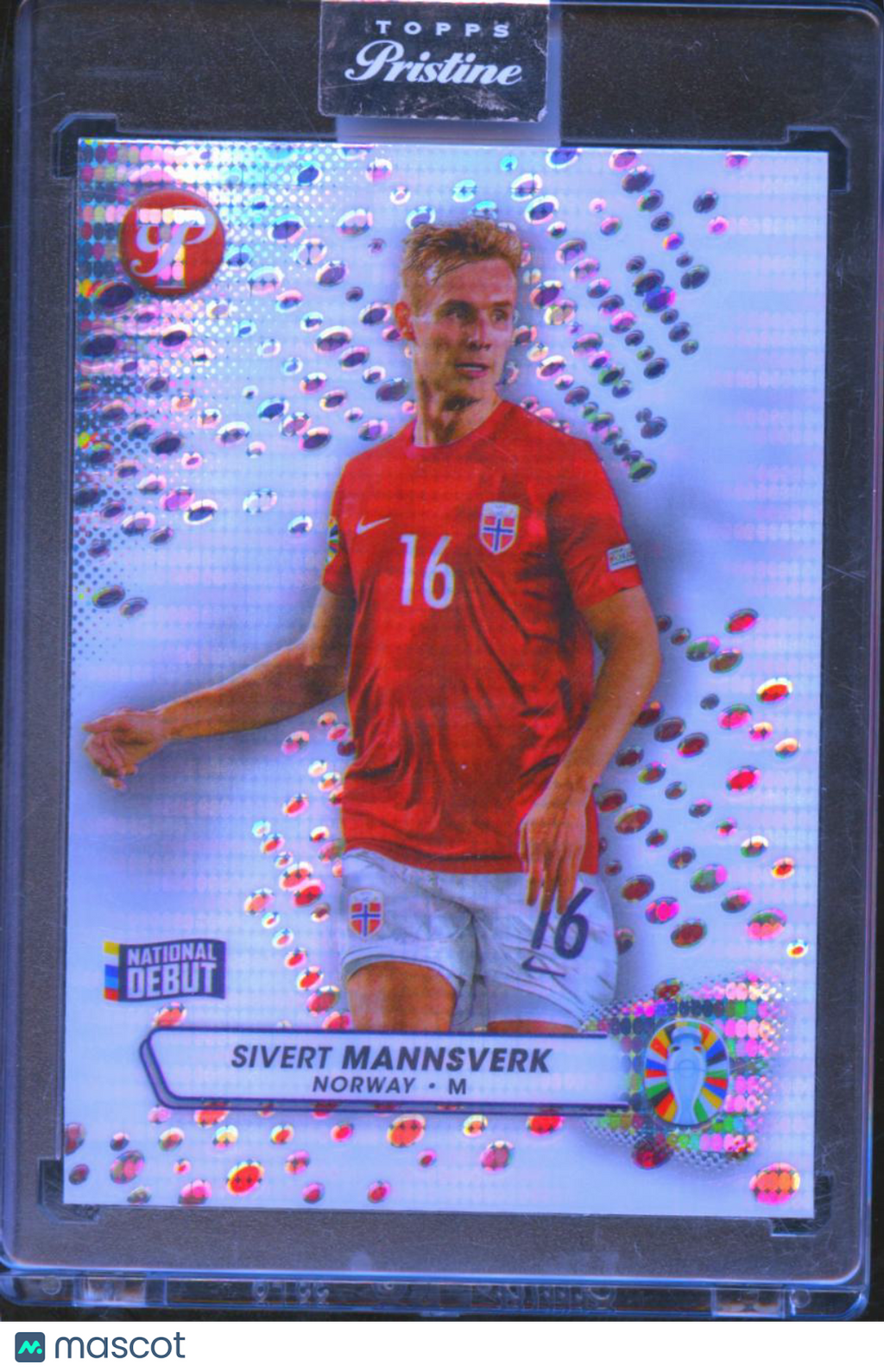 Sivert Mannsverk 2024 Topps Pristine Road to UEFA Euro Refractor Norway