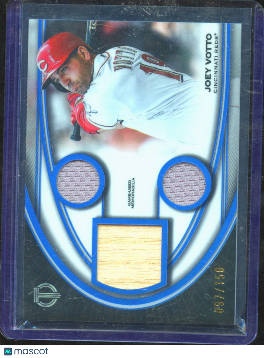Joey Votto 2026 Topps Tribute Game Worn Jersey Patch Bat 97/150 Cincinnati Reds