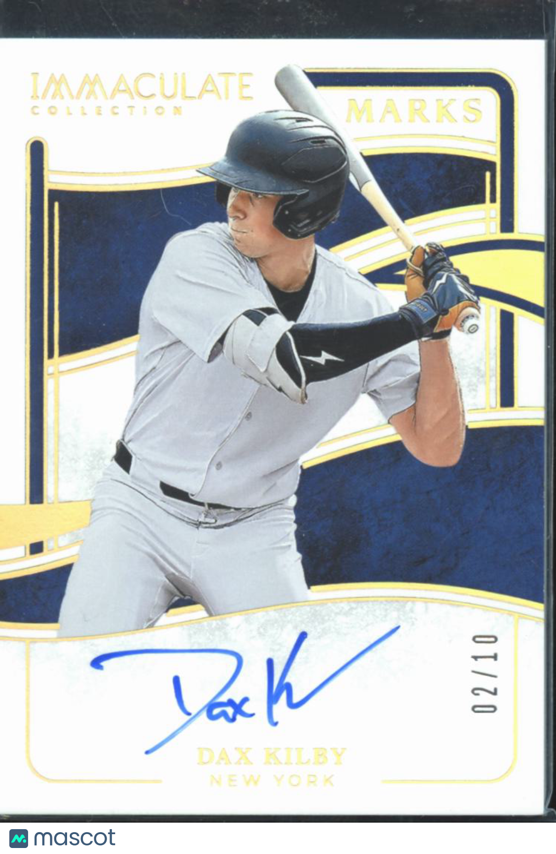 Dax Kilby 2026 Immaculate On Card Auto Autograph 2/10 New York