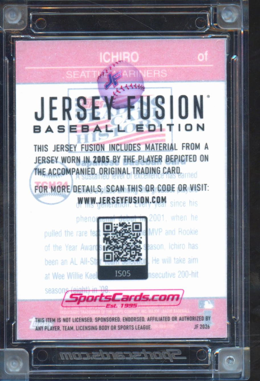 Ichiro Suzuki 2026 Jersey Fusion Game Worn Patch Seattle Mariners