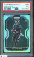 Jalen Hurts 2020 Prizm Black Silver Prizm Rookie RC Philadelphia Eagles PSA 9