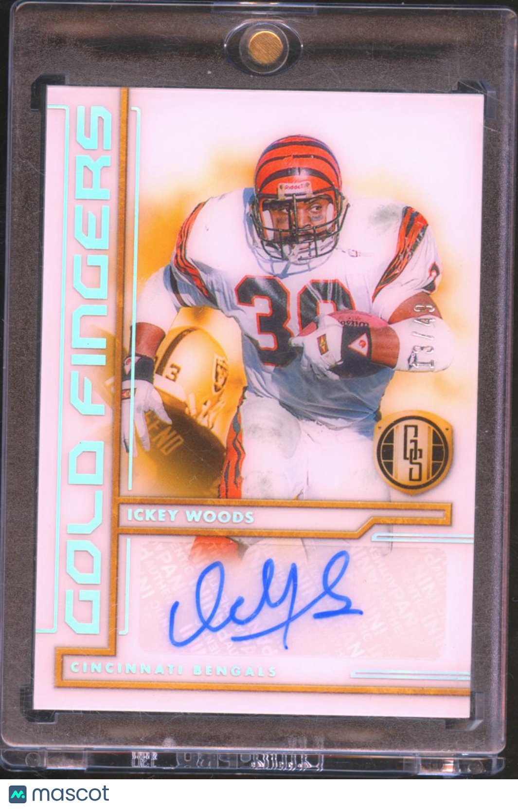 Ickey Woods 2024 Gold Standard Fingers Auto Autograph 13/49 Cincinnati Bengals