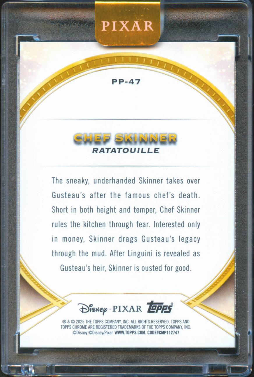Chef Skinner 2025 Topps Chrome Disney Pixar Gold 32/100 #PP-47