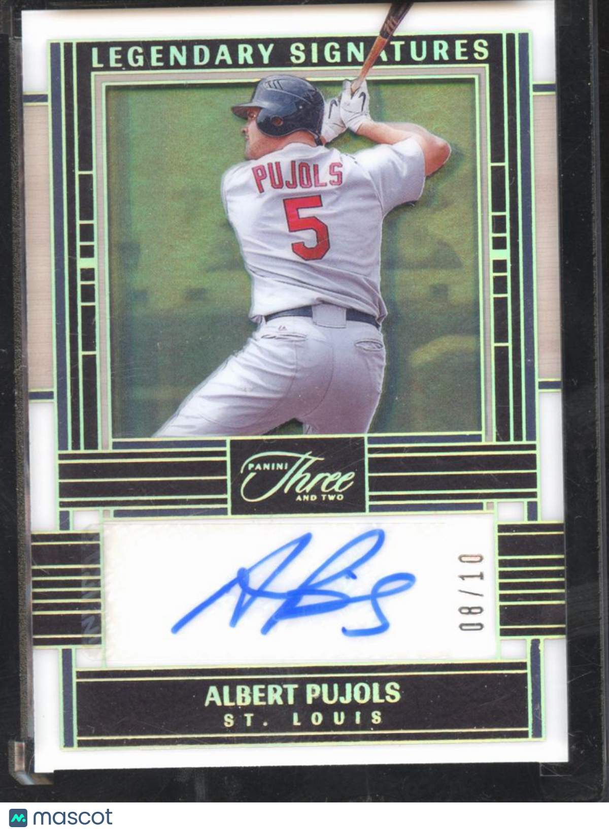 Albert Pujols 2024 Three and Two Auto Autograph GOLD 8/10 St. Louis Cardinals