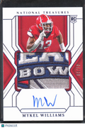 Mykel Williams 2025 National Treasures Auto Autograph LOGO Patch RC 9/10 Georgia