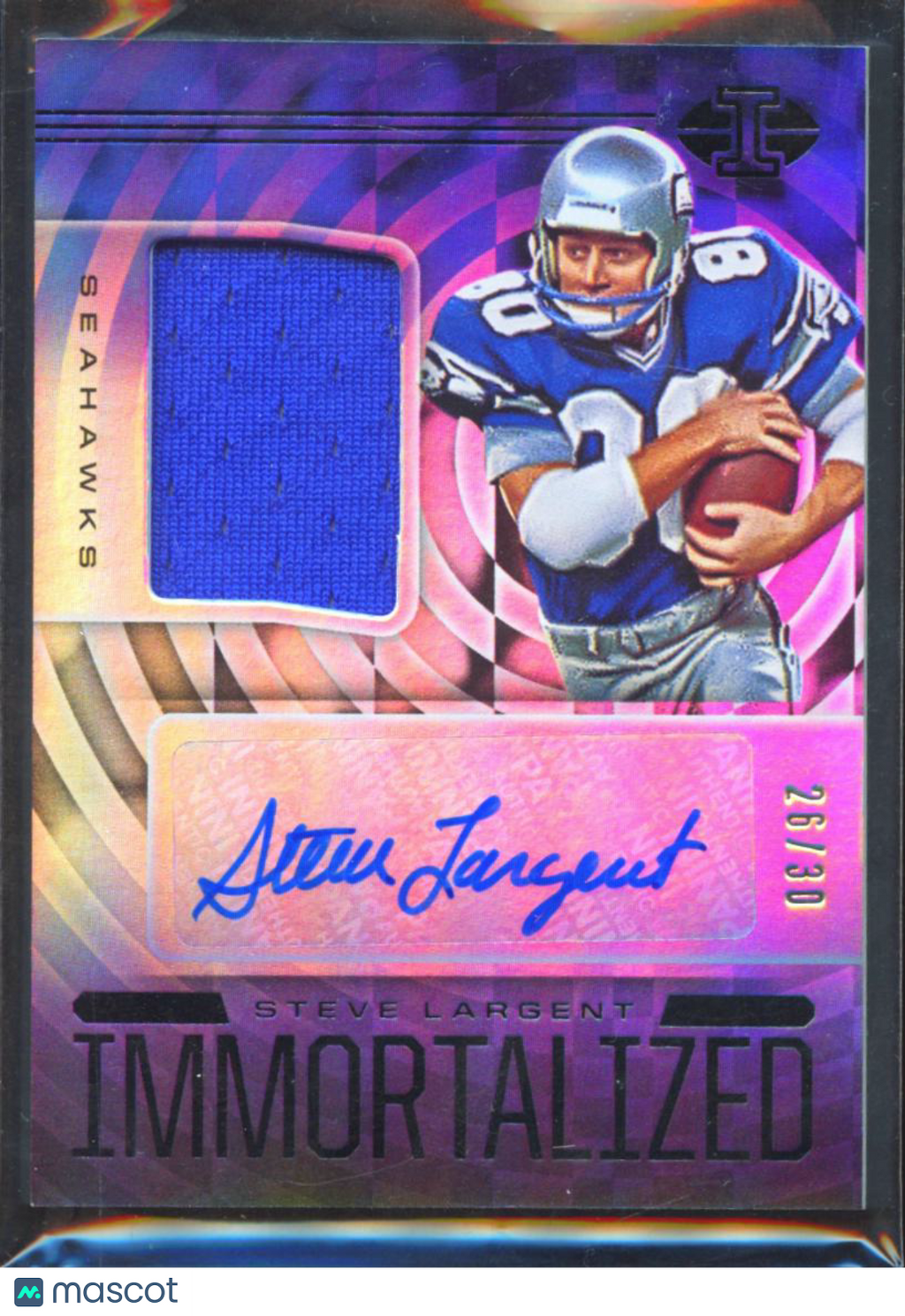 Steve Largent 2020 Illusions Auto Autograph Patch 26/30 Seattle Seahawks
