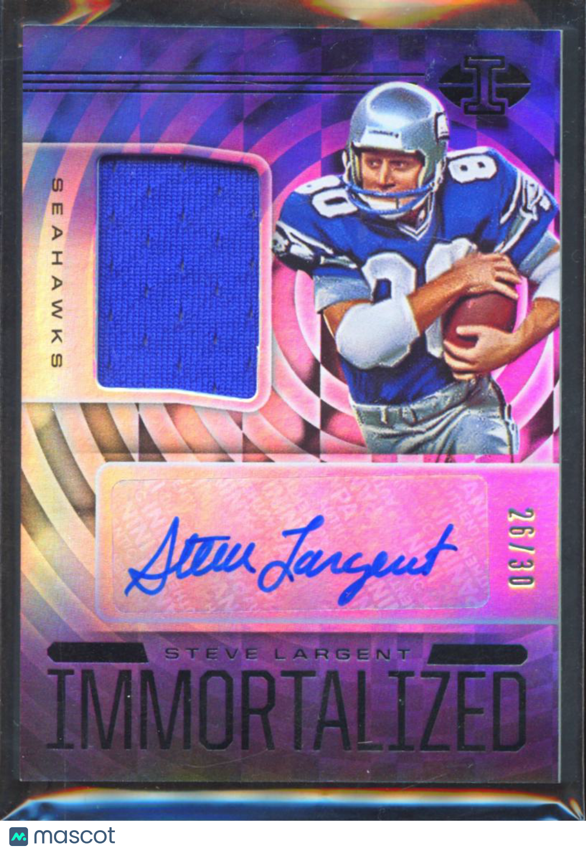 Steve Largent 2020 Illusions Auto Autograph Patch 26/30 Seattle Seahawks
