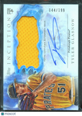 Tyler Glasnow 2017 Topps Inception Auto Autograph Patch RC 44/199 Pirates