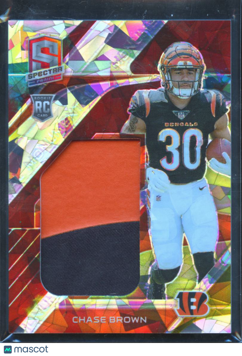 Chase Brown 2023 Spectra Jersey Patch Rookie RC 15/40 Cincinnati Bengals
