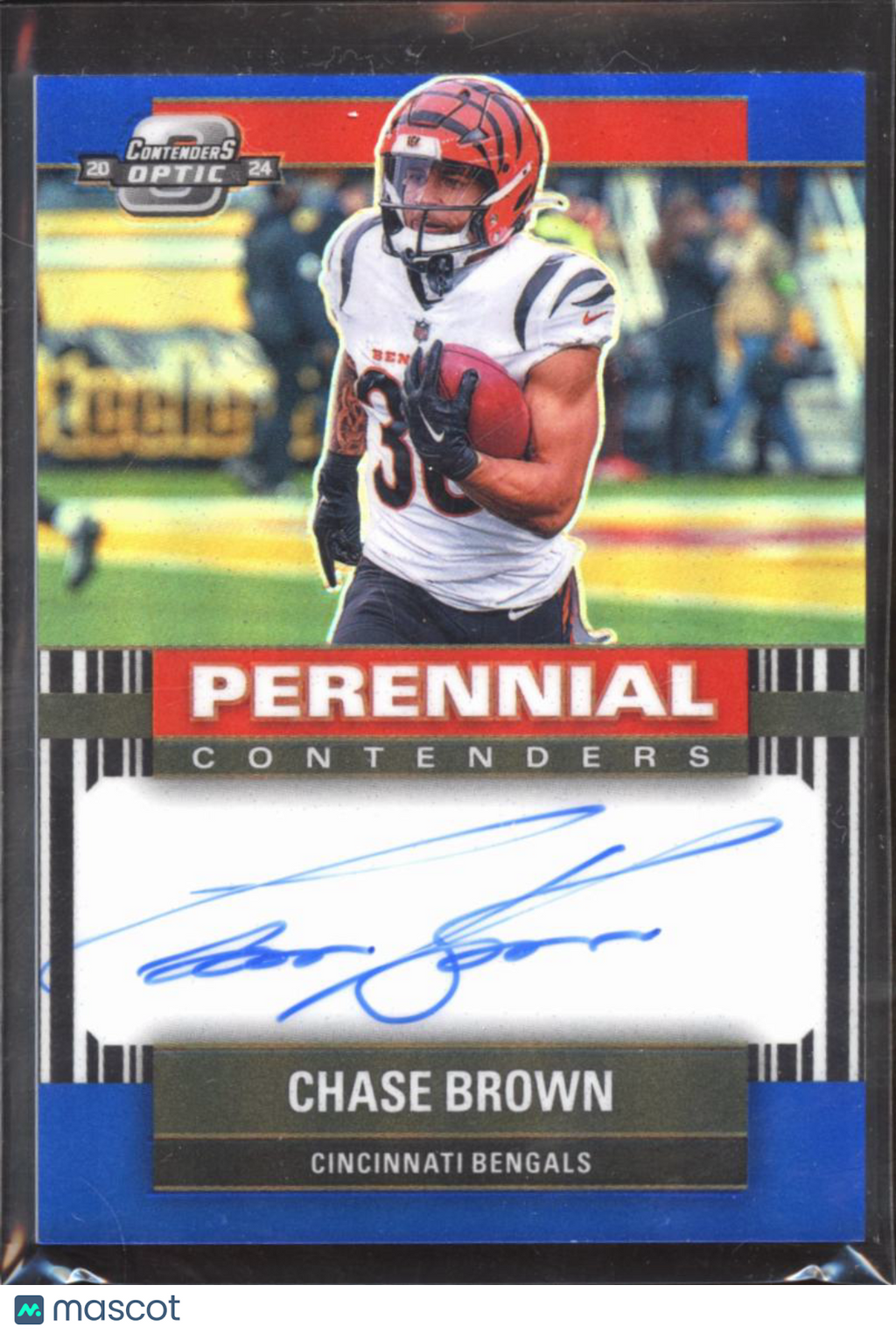 Chase Brown 2024 Contenders Optic Auto Autograph 47/75 Cincinnati Bengals