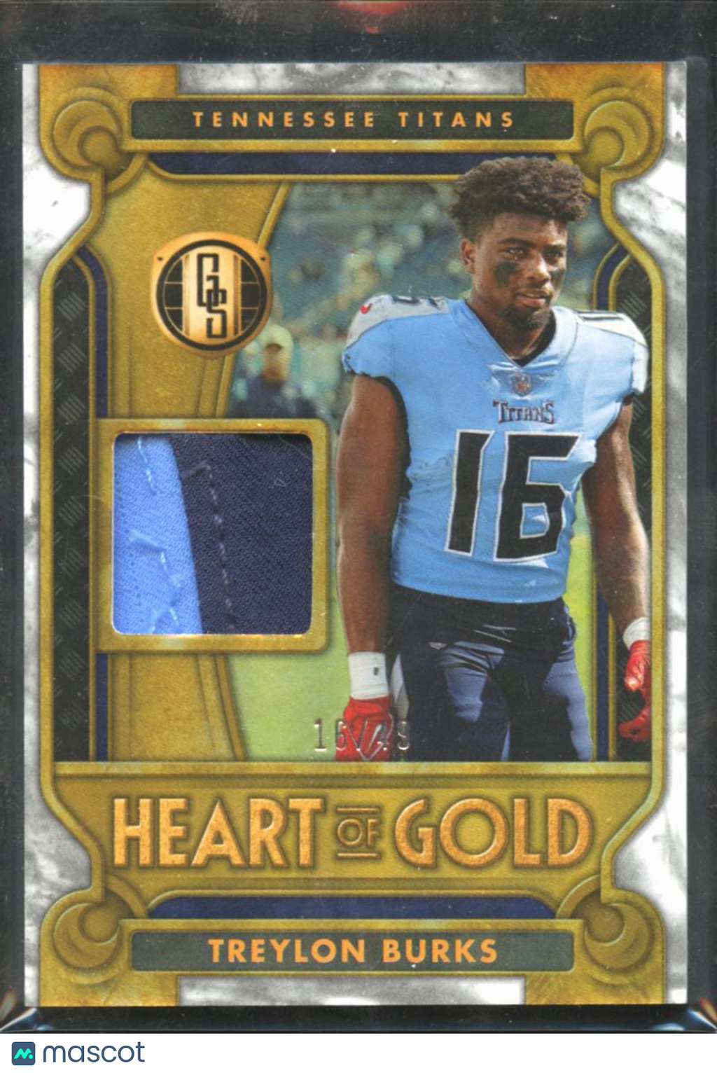 Treylon Burks 2023 Gold Standard Jersey Patch 16/49 Arkansas Tennessee Titans