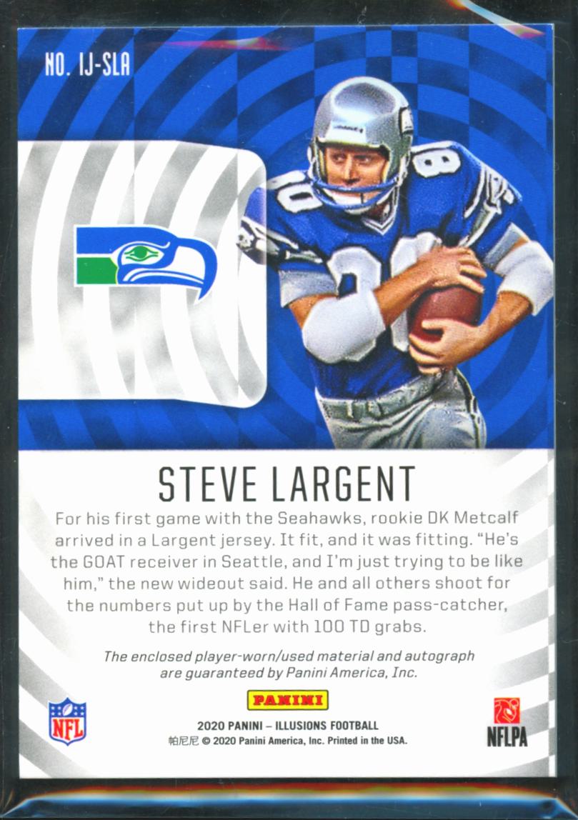Steve Largent 2020 Illusions Auto Autograph Patch 26/30 Seattle Seahawks