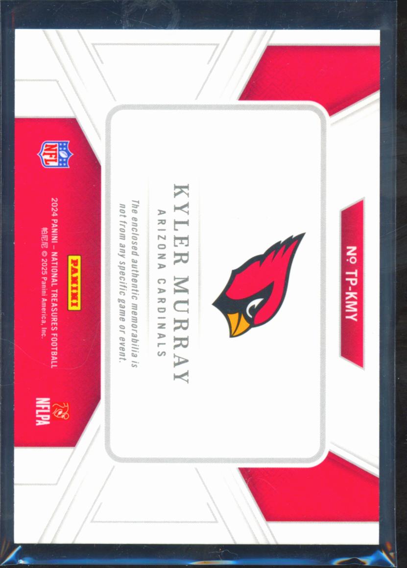 Kyler Murray 2024 National Treasures 3 Color Patch 9/25 Arizona Cardinals
