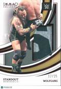 Wolfgang 2022 Immaculate WWE Relic Patch Ruby Wrestling 12/25