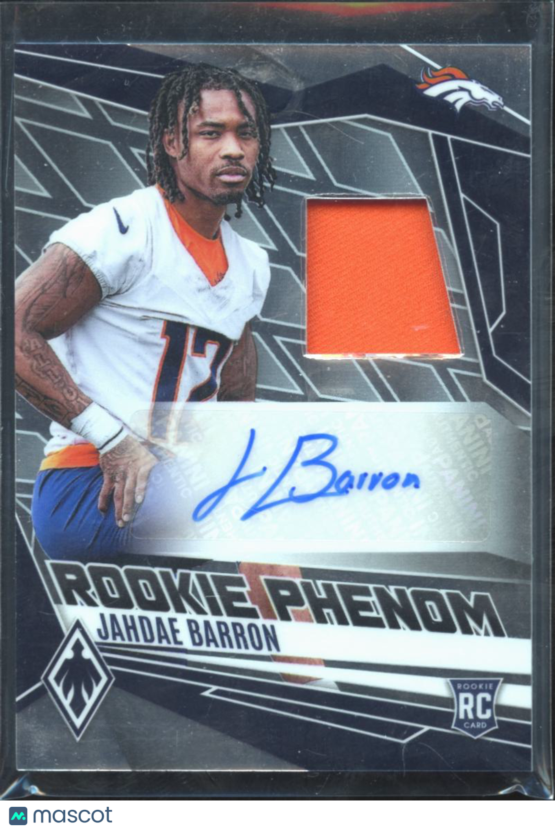 Jahdae Barron 2025 Phoenix Auto Autograph Patch RC 195/249 Denver Broncos