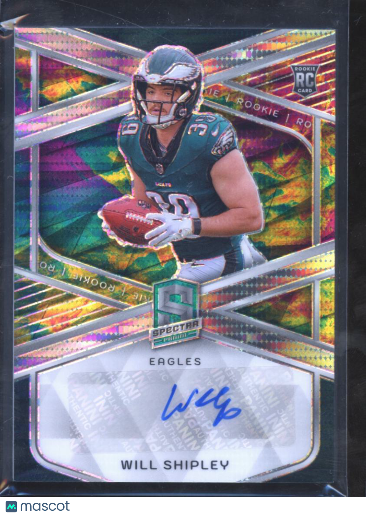Will Shipley 2024 Spectra Auto Autograph RC 37/75 Philadelphia Eagles