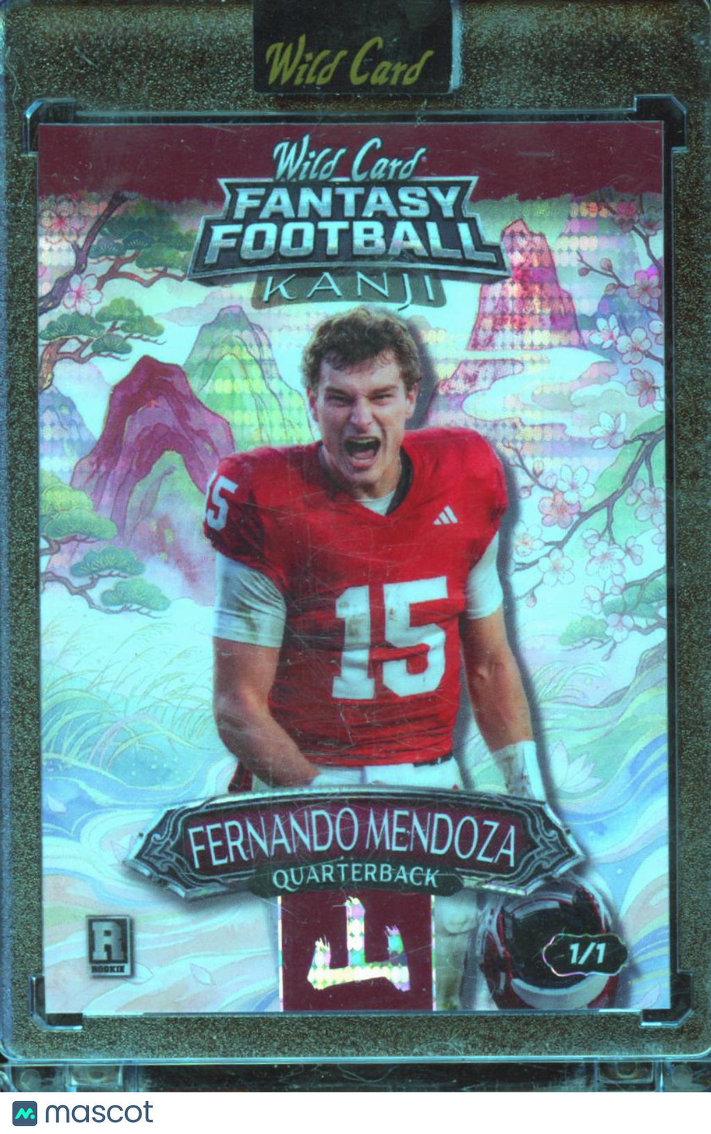 Fernando Mendoza 2026 Wild Card RC Kanji 1/1 Indiana Hoosiers Raiders
