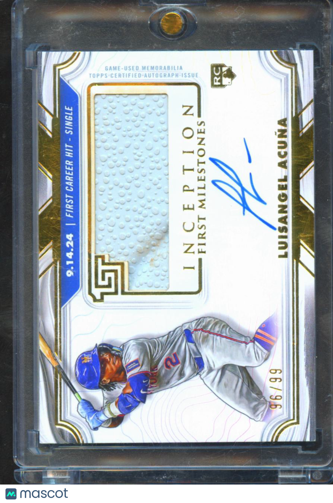 Luisangel Acuna 2025 Topps Inception Auto Autograph Base 96/99 New York Mets