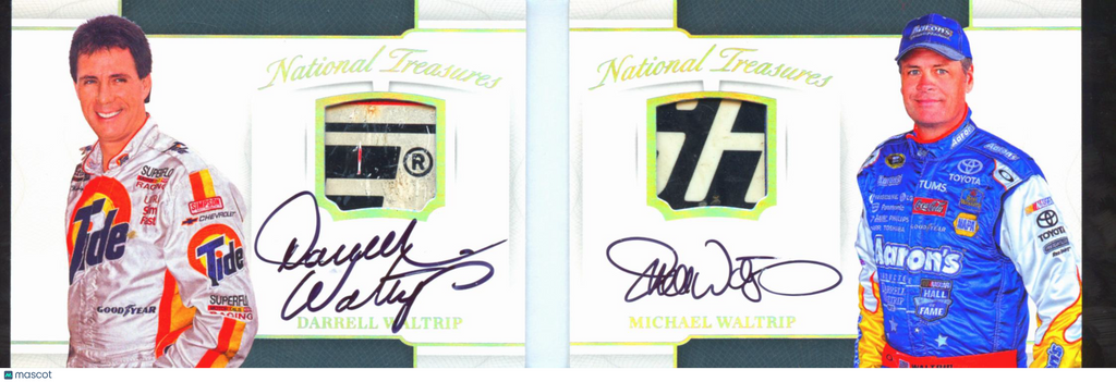 Darrell Waltrip Michael Waltrip 2017 National Treasures Racing Autograph 2/20