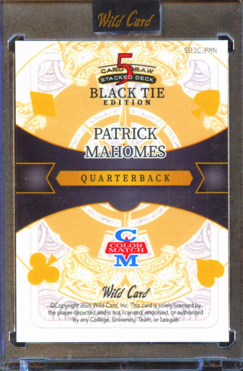 Patrick Mahomes 2026 Wild Card Color Match 1/1 Kansas City Chiefs