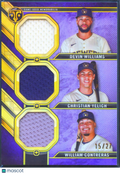 Christian Yelich William Contreras 2024 Triple Threads Patch 15/21 Brewers
