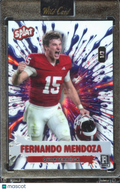 Fernando Mendoza 2026 Wild Card RC Splat 1/3 Indiana Hoosiers Raiders