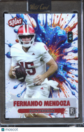 Fernando Mendoza 2026 Wild Card RC Splat 4/4 Indiana Hoosiers Raiders