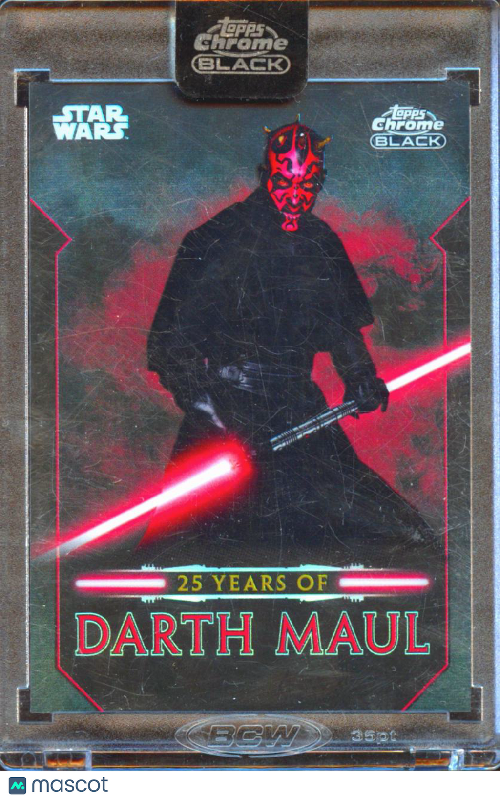 Darth Maul 2024 Topps Chrome Black Star Wars 25 Years Insert #DM-2