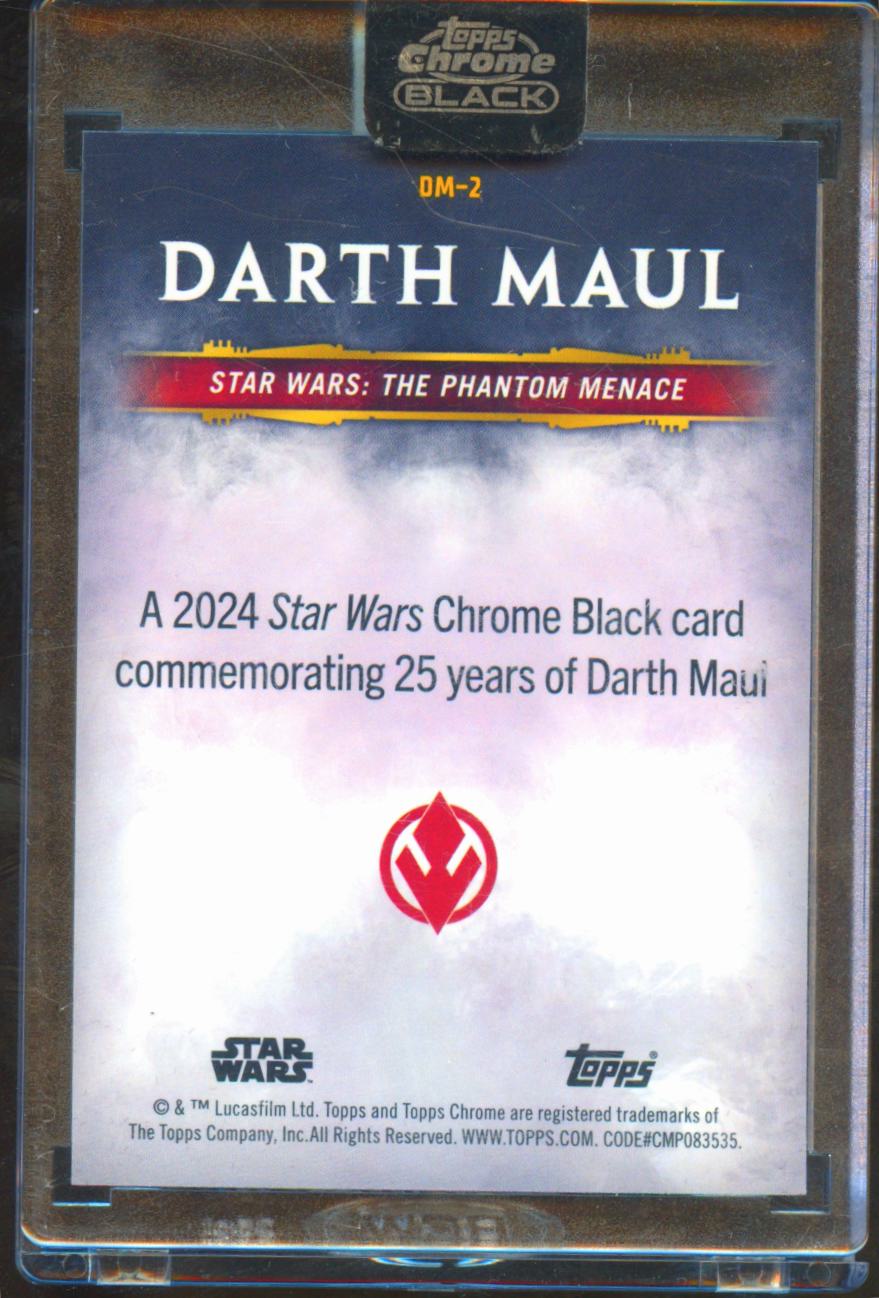 Darth Maul 2024 Topps Chrome Black Star Wars 25 Years Insert #DM-2
