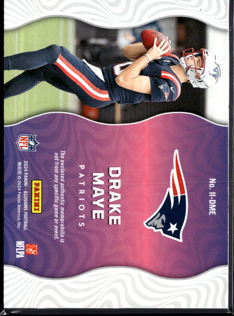 Drake Maye 2024 Illusions Impact Jersey Patch RC New England Patriots