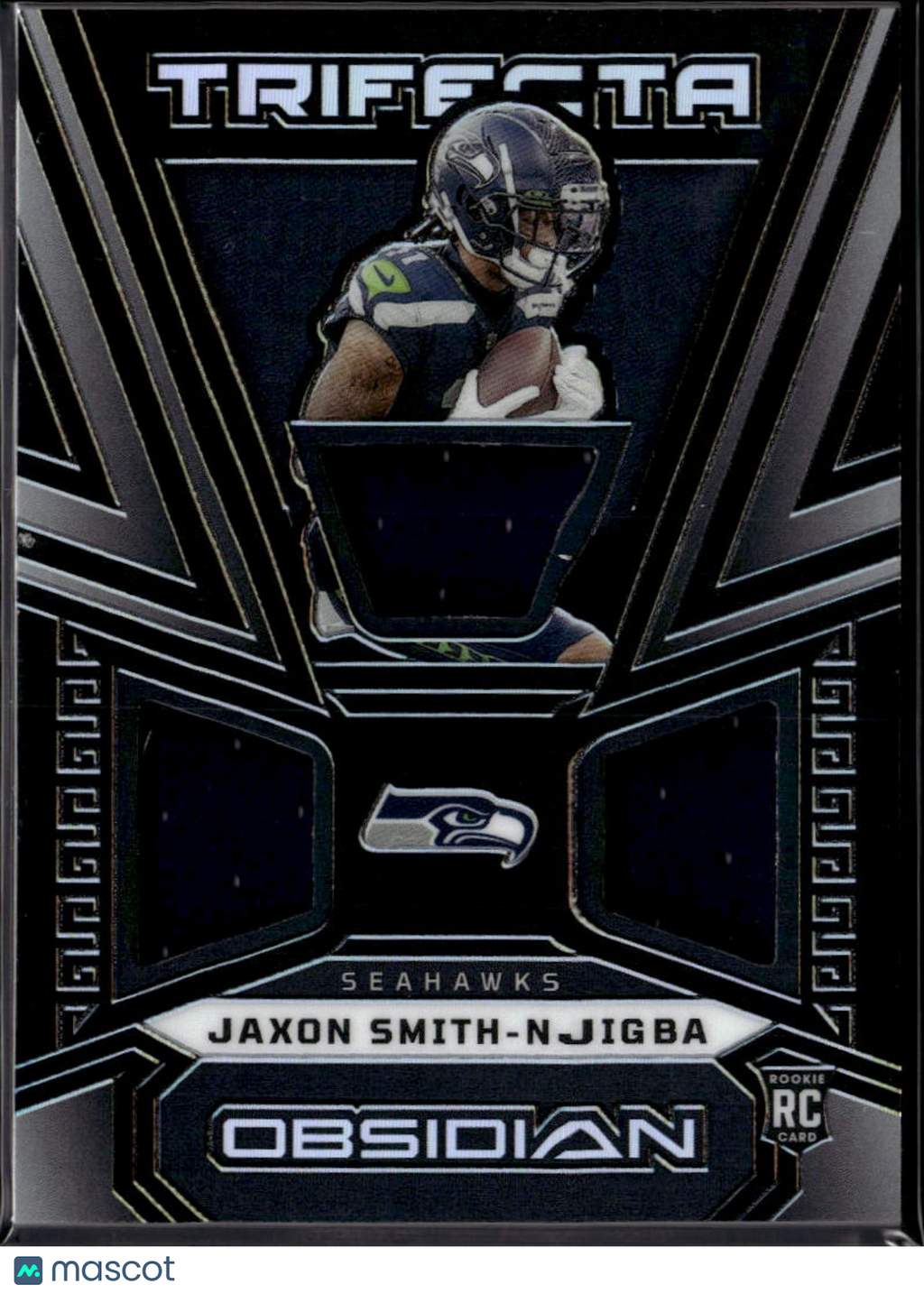 Jaxon Smith-Njigba 2023 Obsidian Trifecta Jersey Patch RC /199 Seattle Seahawks