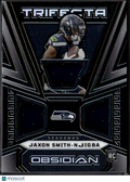 Jaxon Smith-Njigba 2023 Obsidian Trifecta Jersey Patch RC /199 Seattle Seahawks