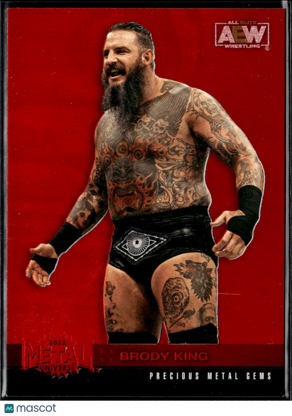 Brody King 2022 SkyBox Metal Universe AEW Red PMG Precious Gems 51/100