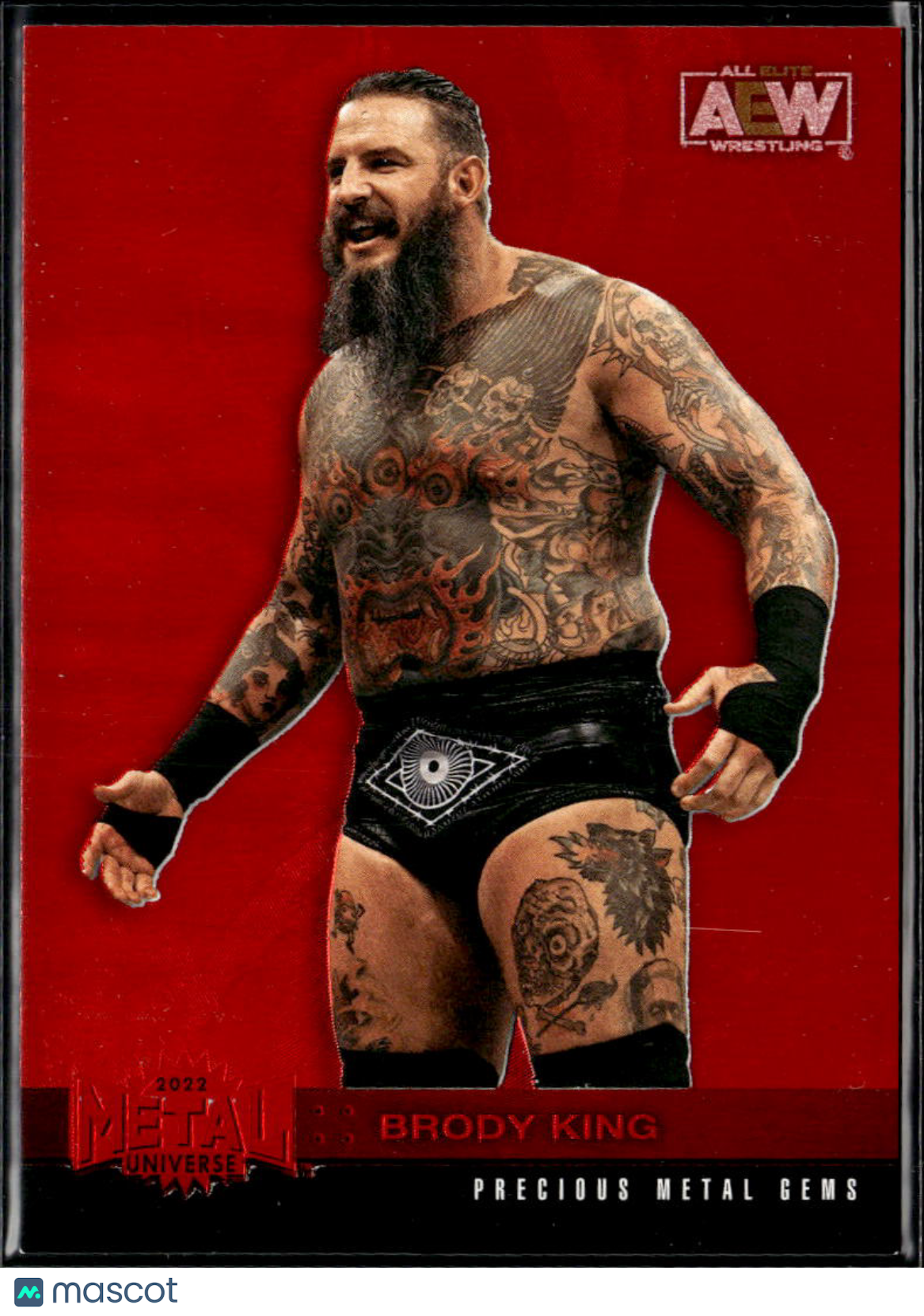 Brody King 2022 SkyBox Metal Universe AEW Red PMG Precious Gems 51/100