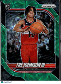 Tre Johnson III 2026 Prizm Green Scope Rookie RC 3/8 Washington Wizards