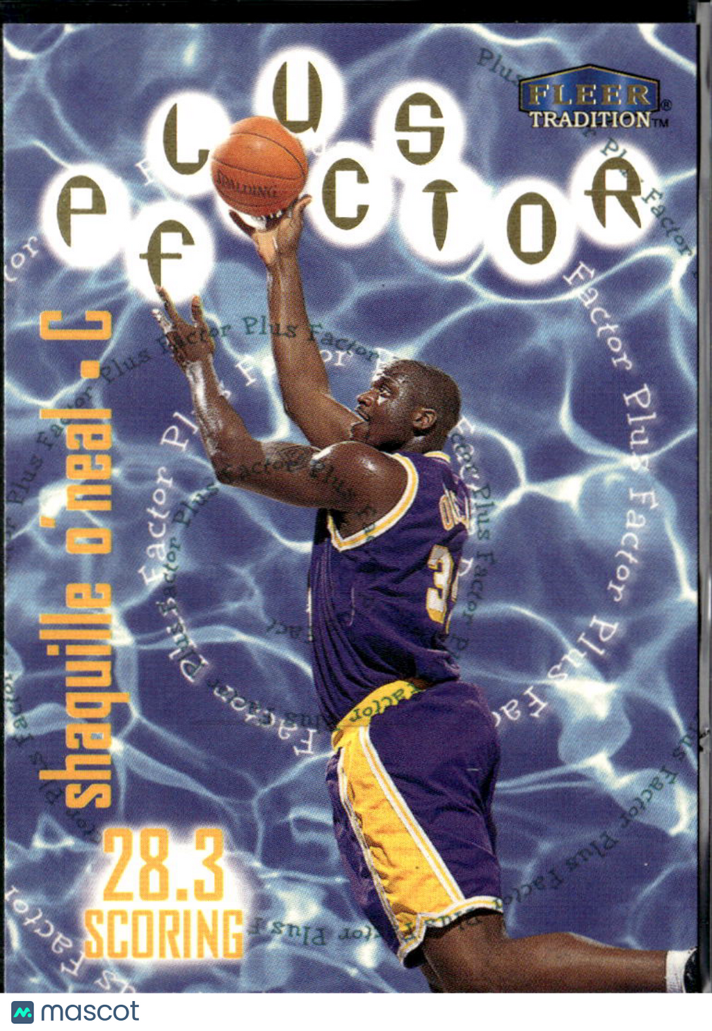 Shaquille O'Neal 1998 Fleer Tradition Plus Factor #143 Los Angeles Lakers
