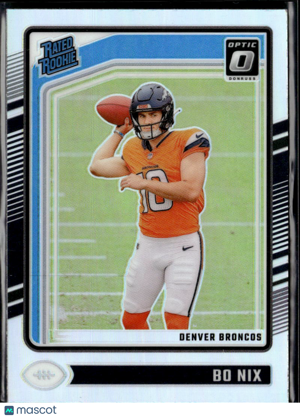 Bo Nix 2024 Optic Rated Rookie RC Holo Prizm Denver Broncos