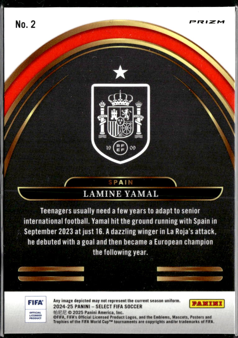 Lamine Yamal 2024-25 Select FIFA Soccer Future Silver Prizm Spain