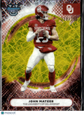 John Mateer 2025 Bowman's Best Yellow Refractor RC 228/250 Oklahoma Sooners