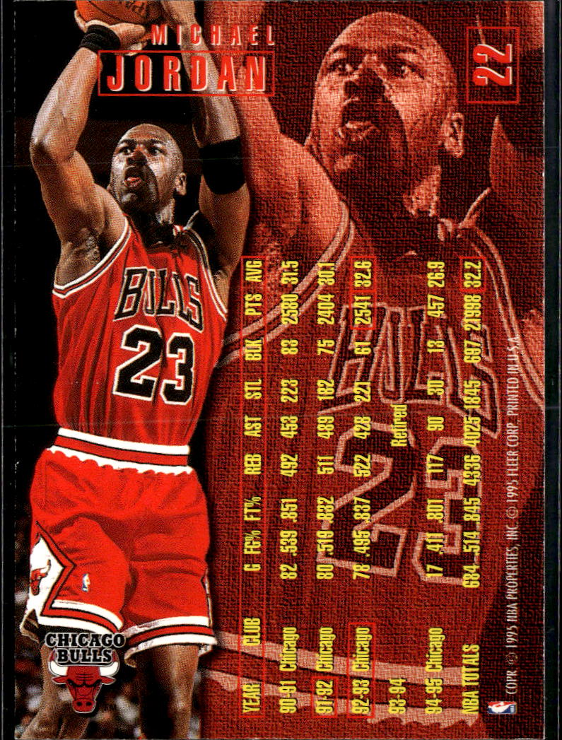 Michael Jordan 1995-96 Fleer #22 Chicago Bulls