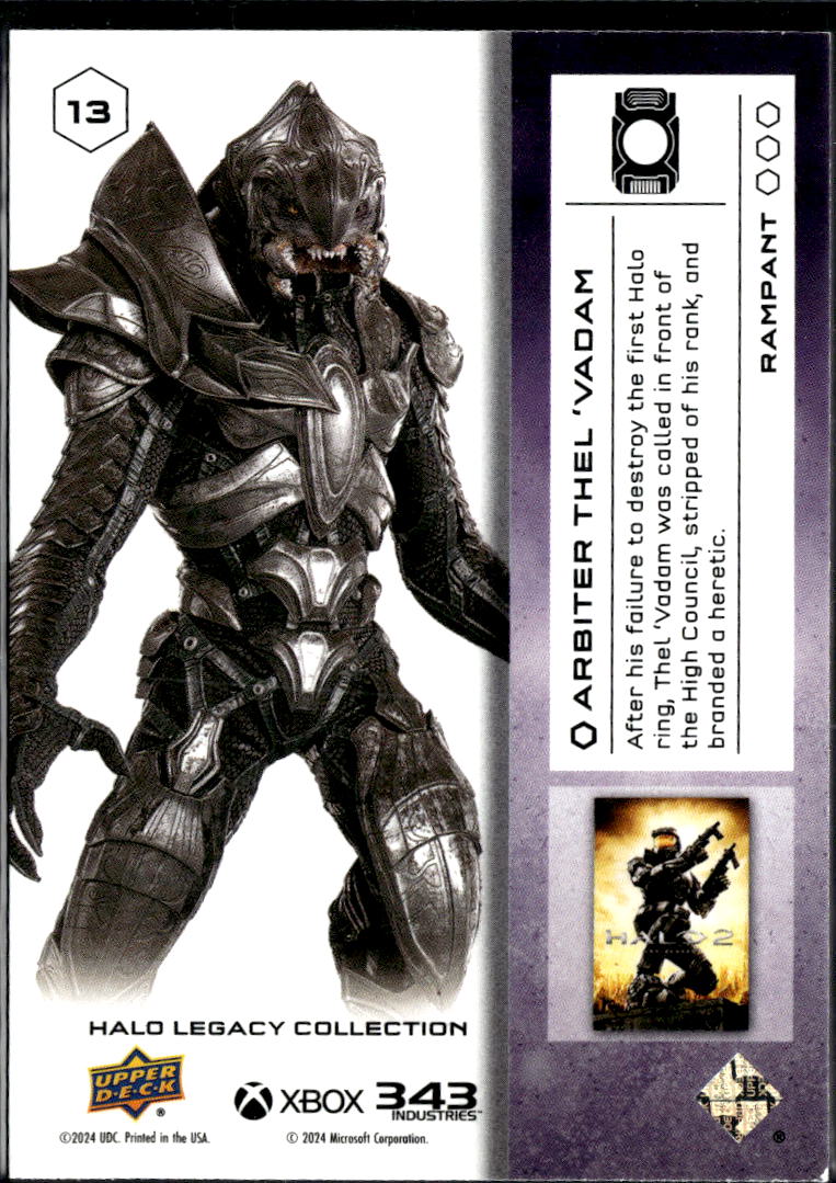 Arbiter 2024 Upper Deck Halo Legacy Collection  #13